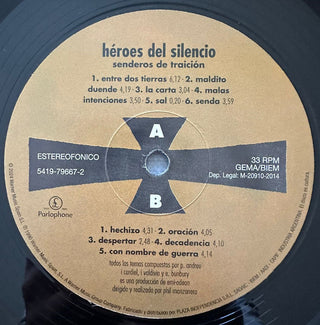 Héroes Del Silencio : Senderos De Traición (LP, Album, RE)