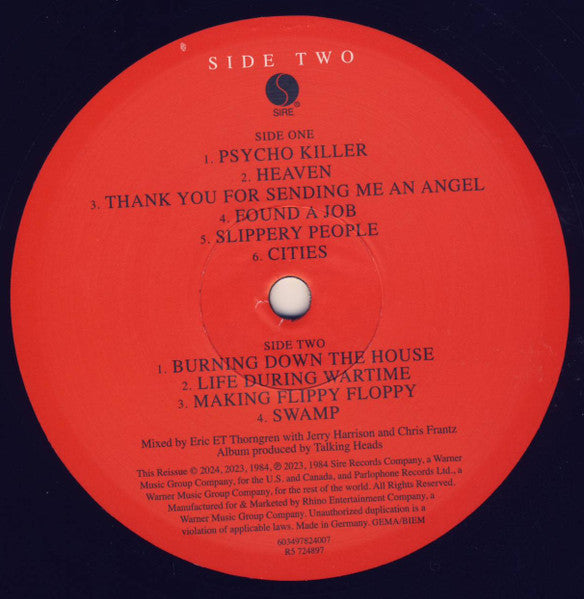 Talking Heads : Stop Making Sense (Music From A Film By Jonathan Demme And Talking Heads) (2xLP, Album, Dlx, RE, RM)