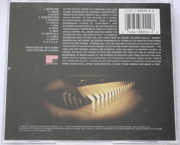 System Of A Down : System Of A Down (CD, Album)
