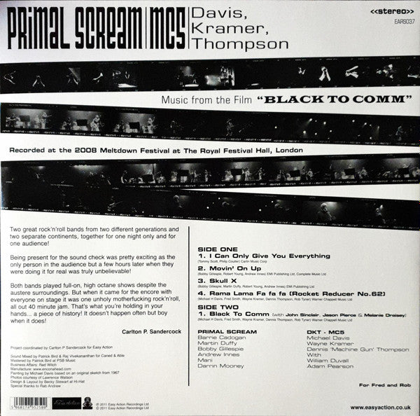 Primal Scream / MC5 / Michael Davis (2), Wayne Kramer, Dennis Thompson (2) : Music From The Film "Black To Comm" (LP, Album, Dlx, Ltd, Red)