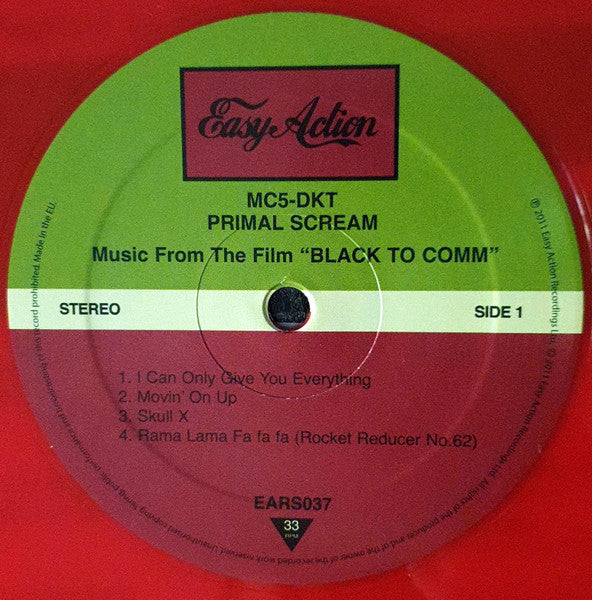 Primal Scream / MC5 / Michael Davis (2), Wayne Kramer, Dennis Thompson (2) : Music From The Film "Black To Comm" (LP, Album, Dlx, Ltd, Red)