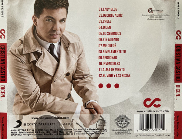 Cristian Castro : Dicen... (CD, Album)