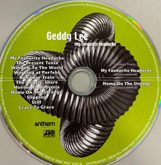 Geddy Lee : My Favourite Headache (CD, Album, RE)