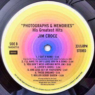 Jim Croce : Photographs & Memories His Greatest Hits (LP, Comp, Mixed, RM)
