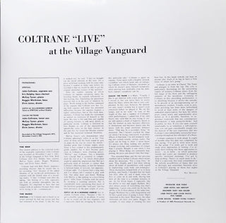 John Coltrane : "Live" At The Village Vanguard (LP, Album, RE, Gat)