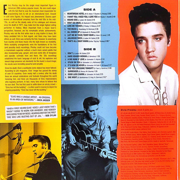Elvis Presley : Number One U. S. Singles 1956-62 (LP, Comp, Ltd, RE, 180)