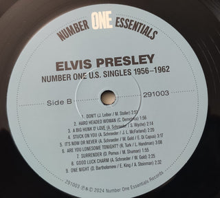 Elvis Presley : Number One U. S. Singles 1956-62 (LP, Comp, Ltd, RE, 180)