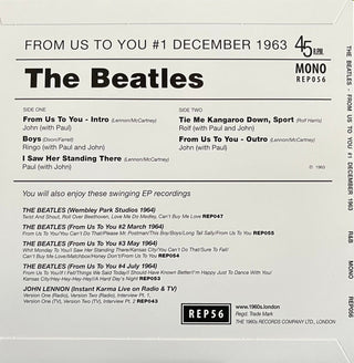 The Beatles : From Us To You #1  (7", EP, Mono, Unofficial)