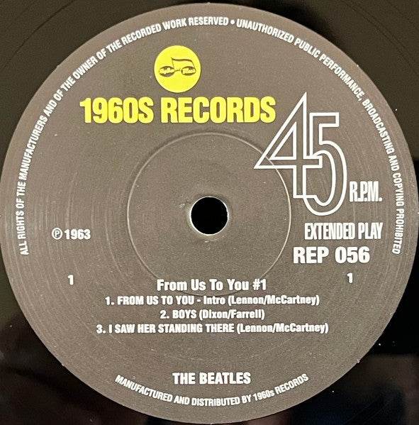 The Beatles : From Us To You #1  (7", EP, Mono, Unofficial)