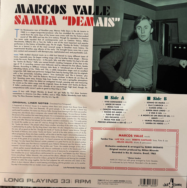 Marcos Valle : Samba Demais  (LP, Album)
