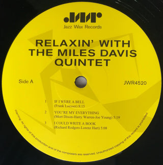 The Miles Davis Quintet : Relaxin' With The Miles Davis Quintet (LP, Album, Ltd, RE, RM, 180)