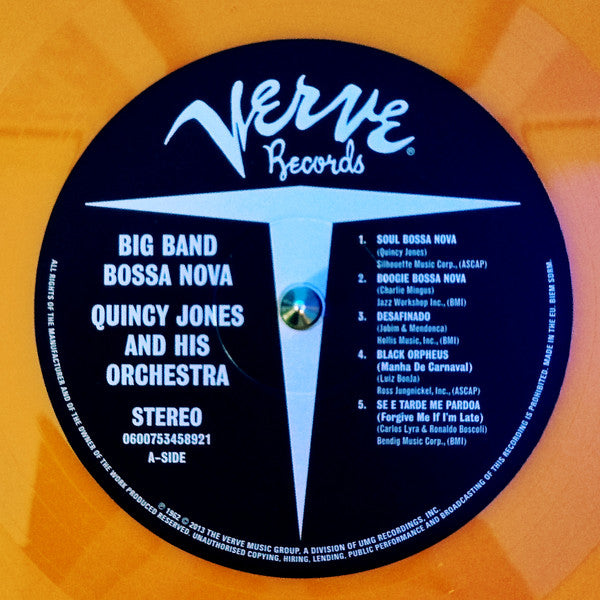 Quincy Jones : Big Band Bossa Nova (LP, Album, Ltd, RE, Ora)