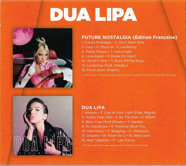 Dua Lipa : Future Nostalgia + Dua Lipa (CD, Album, RE, Édi + 2xCD, Album, RE, Com + Box, C)