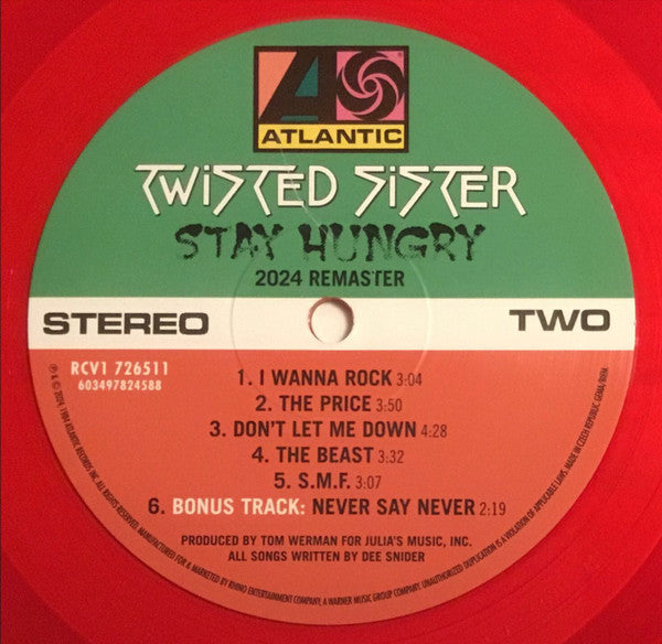 Twisted Sister : Stay Hungry • 40th Anniversary Edition (LP, Album, RE, RM, Blo + LP, RE, Blo)