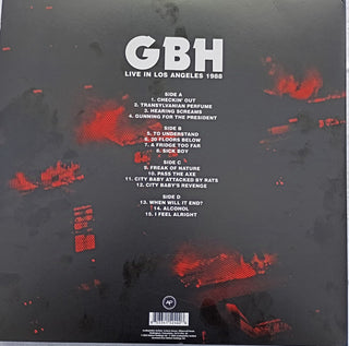 GBH* : Live In Los Angeles 1988 (2xLP, Album, Ltd, RE, Red)