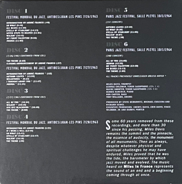The Miles Davis Quintet : Miles In France 1963 & 1964 (The Bootleg Series, Vol. 8) (6xCD, Album + Box, Album)