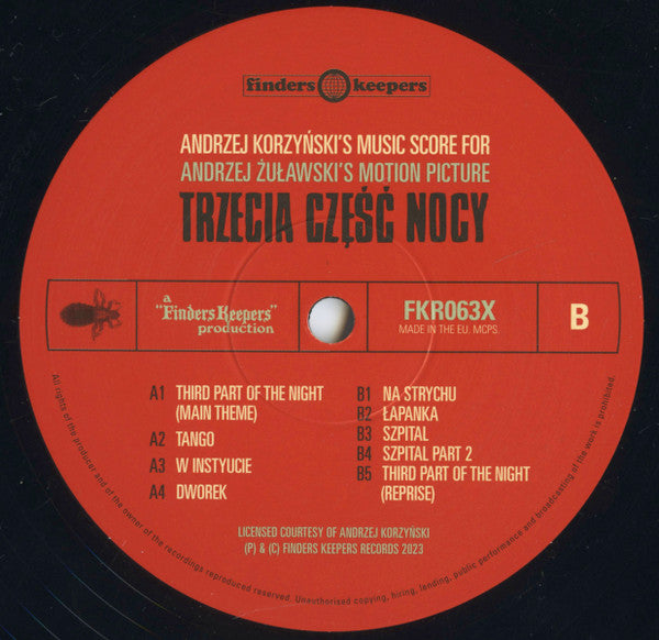 Andrzej Korzyński : Trzecia Część Nocy (Third Part Of The Night) (10", RE)