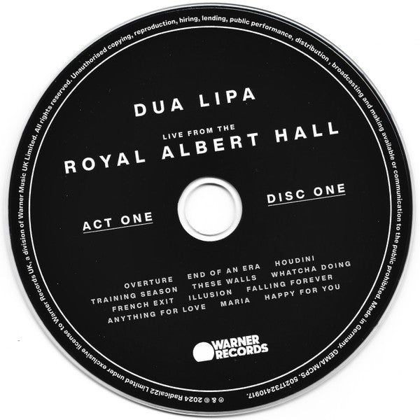 Dua Lipa : Live From The Royal Albert Hall (2xCD, Album)