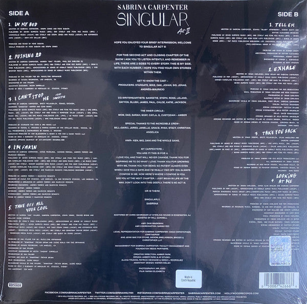 Sabrina Carpenter : Singular Act II (LP, Album, RE)