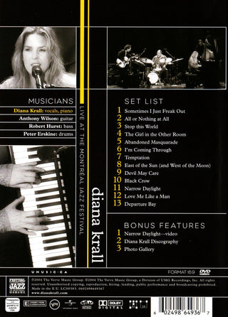 Diana Krall : Live At The Montreal Jazz Festival (DVD-V, RE, Multichannel, NTSC, Dua)