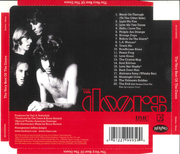 The Doors : The Very Best Of The Doors (CD, Comp, RM, 40t)