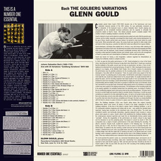 Johann Sebastian Bach, Glenn Gould : The Goldberg Variations (LP)