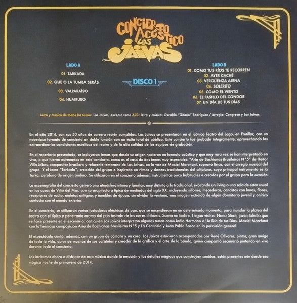 Los Jaivas : Concierto Acústico (2x12", Album)