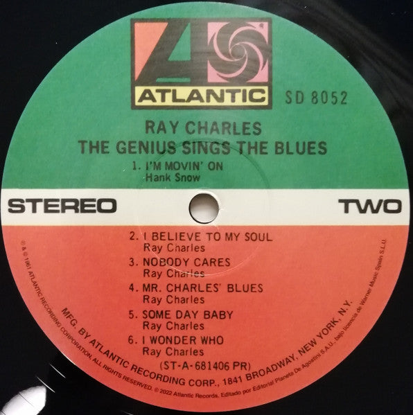 Ray Charles : The Genius Sings The Blues (LP, Album, RE)