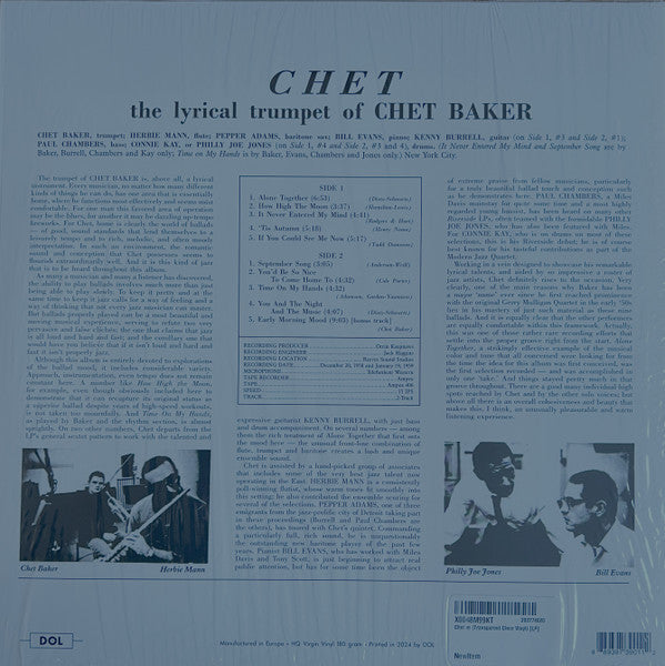 Chet Baker : Chet (LP, Album, Ltd, RE, 180)