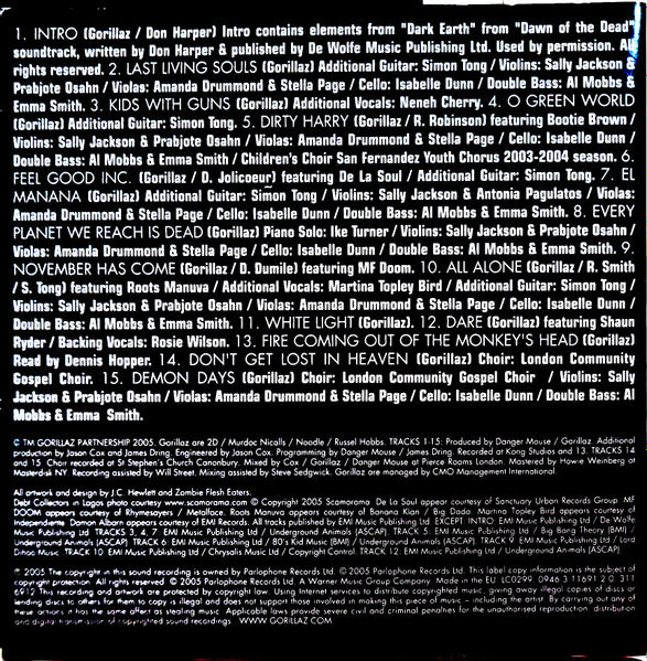 Gorillaz : Demon Days (CD, Album, RE)