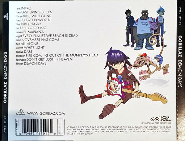 Gorillaz : Demon Days (CD, Album, RE)