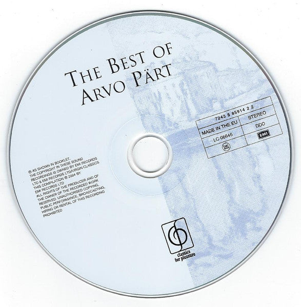 Arvo Pärt : The Best Of Arvo Pärt (CD, Comp, TAK)