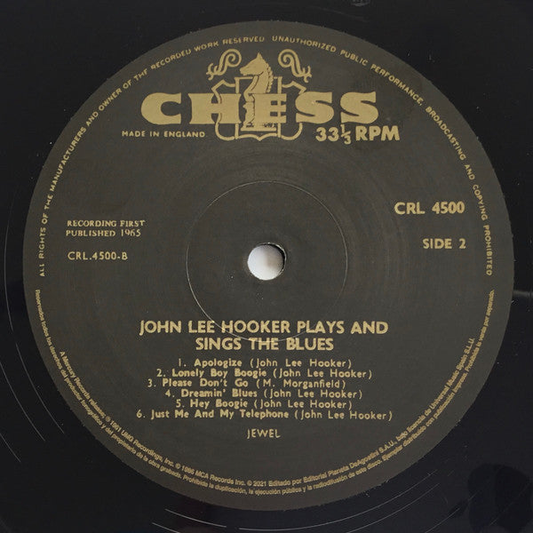 John Lee Hooker : Plays & Sings The Blues (LP, Album, RE)