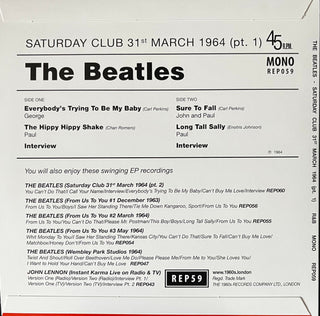 The Beatles : Saturday Club 31st March 1964 (Pt. 1) (7", EP, Mono, Unofficial)
