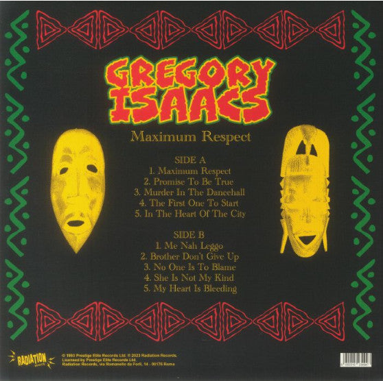Gregory Isaacs : Maximum Respect (LP, Album, RE)