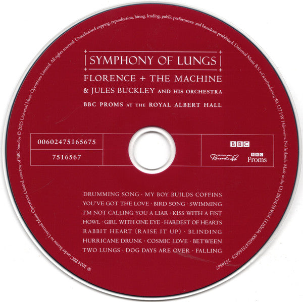 Florence And The Machine & Jules Buckley And His Orchestra : Symphony Of Lungs (BBC Proms At The Royal Albert Hall) (CD, Album)