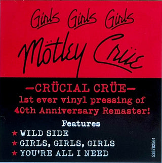 Mötley Crüe : Girls, Girls, Girls (LP, Album, RE, RM, 40t)