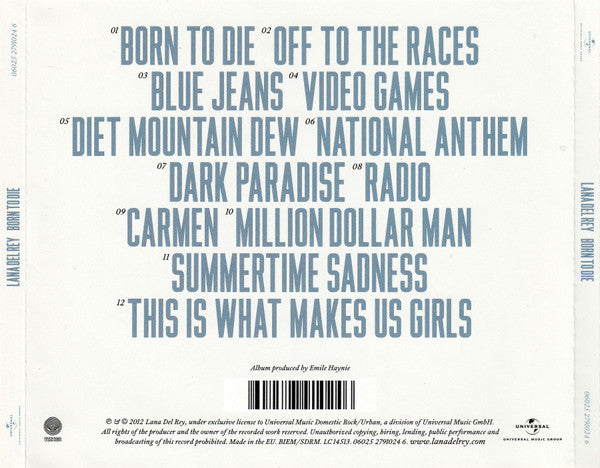 Lana Del Rey : Born To Die (CD, Album)