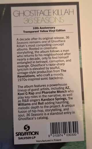 Ghostface Killah : 36 Seasons  (LP, Album, RE, RM, Tra)