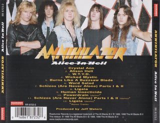 Annihilator (2) : Alice In Hell (CD, Album, RE, RM, RP)