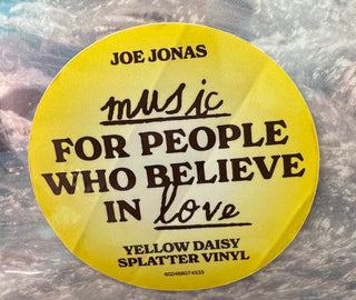 Joe Jonas : Music For People Who Believe In Love (LP, Album, Yel)