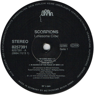 Scorpions : Lonesome Crow (LP, Album, RE)
