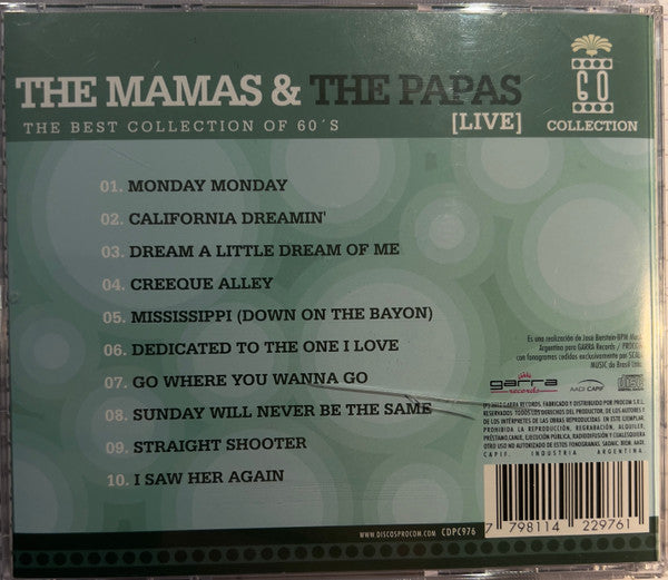 The Mamas & The Papas : The Mamas & The Papas [Live] (CD)