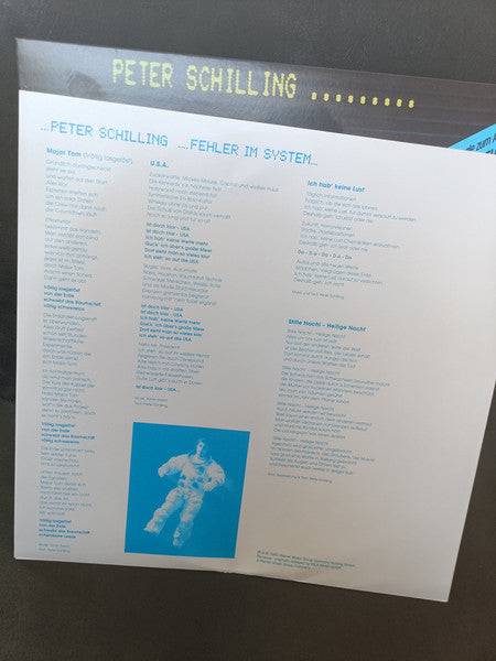 Peter Schilling : Fehler Im System (12", Album, RE, RM)