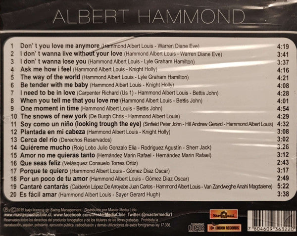 Albert Hammond : Legado II - 20 Hits (CD, Comp)