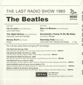 The Beatles : The Last Radio Show 1965 (7", EP, Mono, RP, Unofficial)