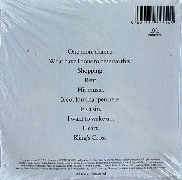 Pet Shop Boys : Actually  (CD, Album, RE, RM, Dig)