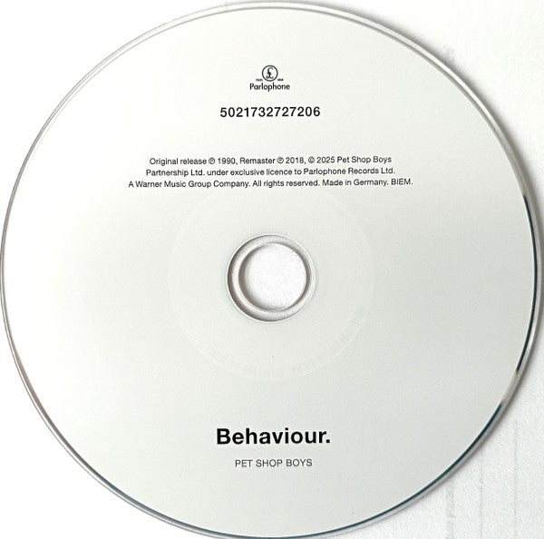 Pet Shop Boys : Behaviour  (CD, Album, RE, RM, Dig)