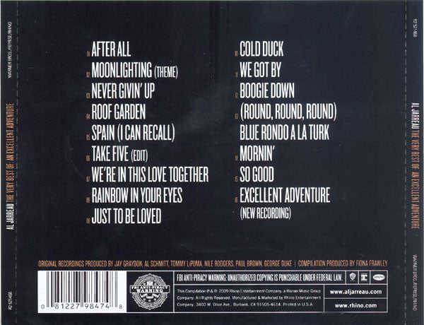 Al Jarreau : The Very Best Of - An Excellent Adventure (CD, Comp)