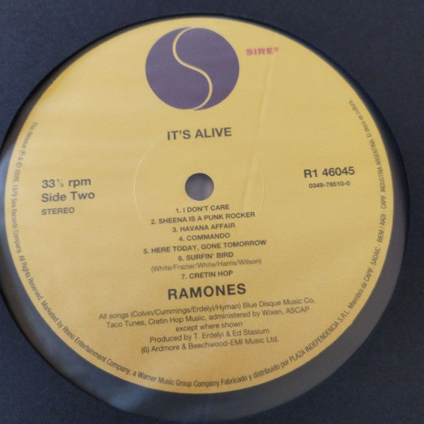 Ramones : It's Alive (2xLP, Album, RE, Gat)